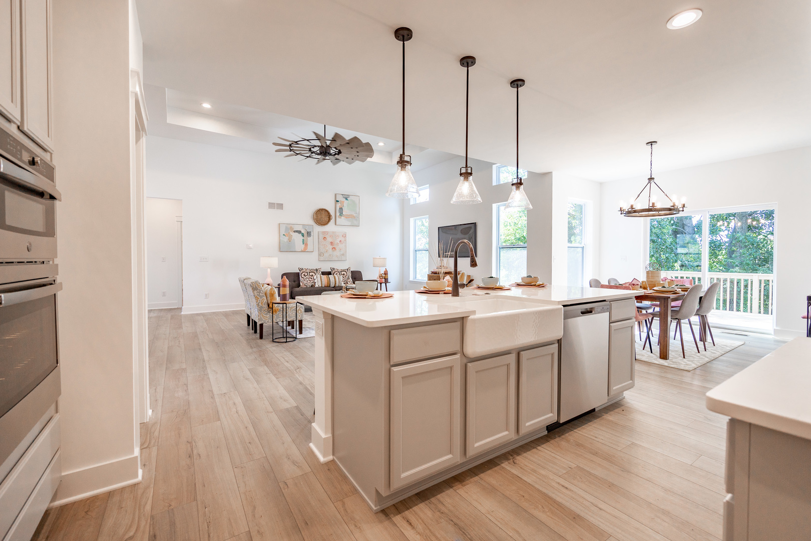 283 Wild Prairie Pointe Hampshire, IL 60140 - Photo 4 of 32 a view of living room with furniture and wooden floor