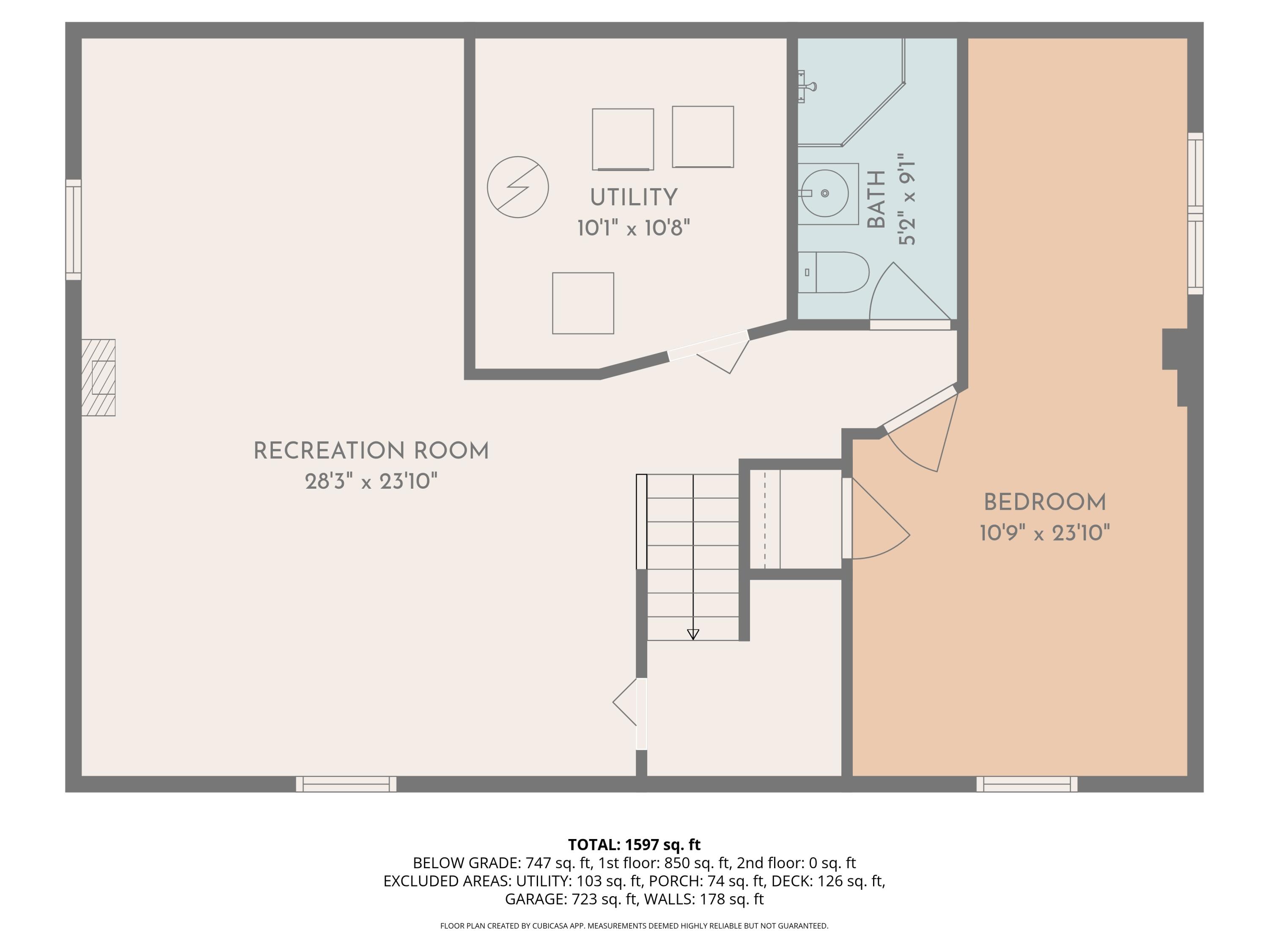 5641 Larch Drive Jackson, MI 49201 - Photo 32 of 33 Downstairs Floorplan