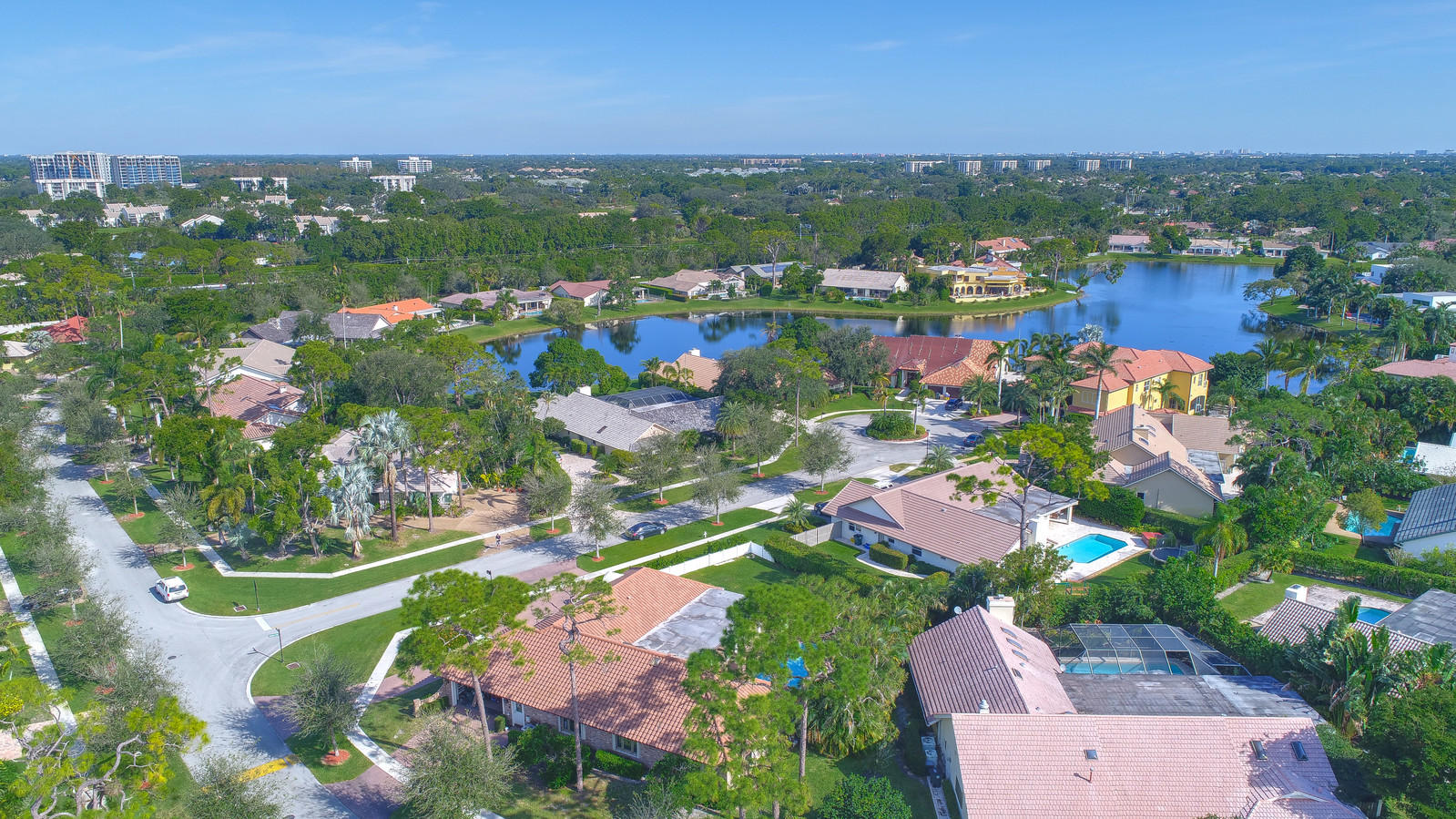 7630 Marbella Terrace Boca Raton, FL 33433 - Photo 23 of 27 an aerial view of residential houses with outdoor space and trees