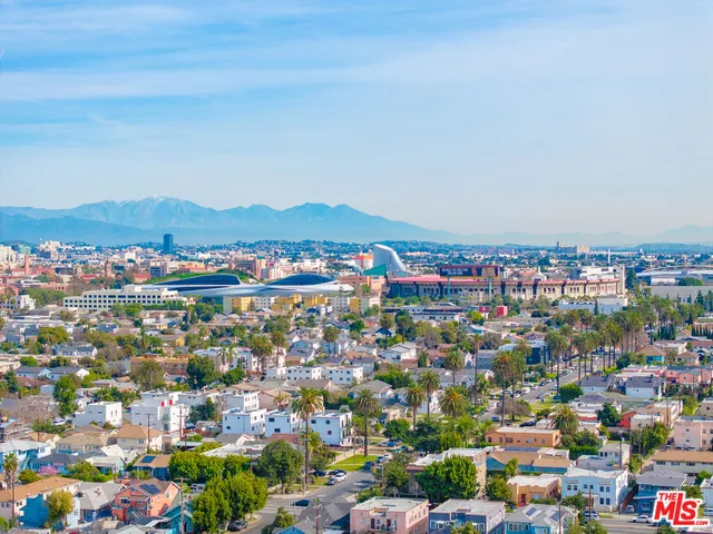 an aerial view of a city