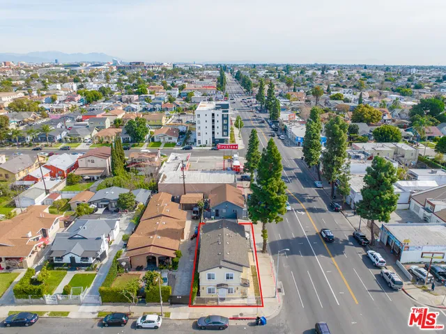 an aerial view of a city