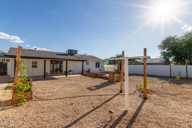 a house view with a outdoor space