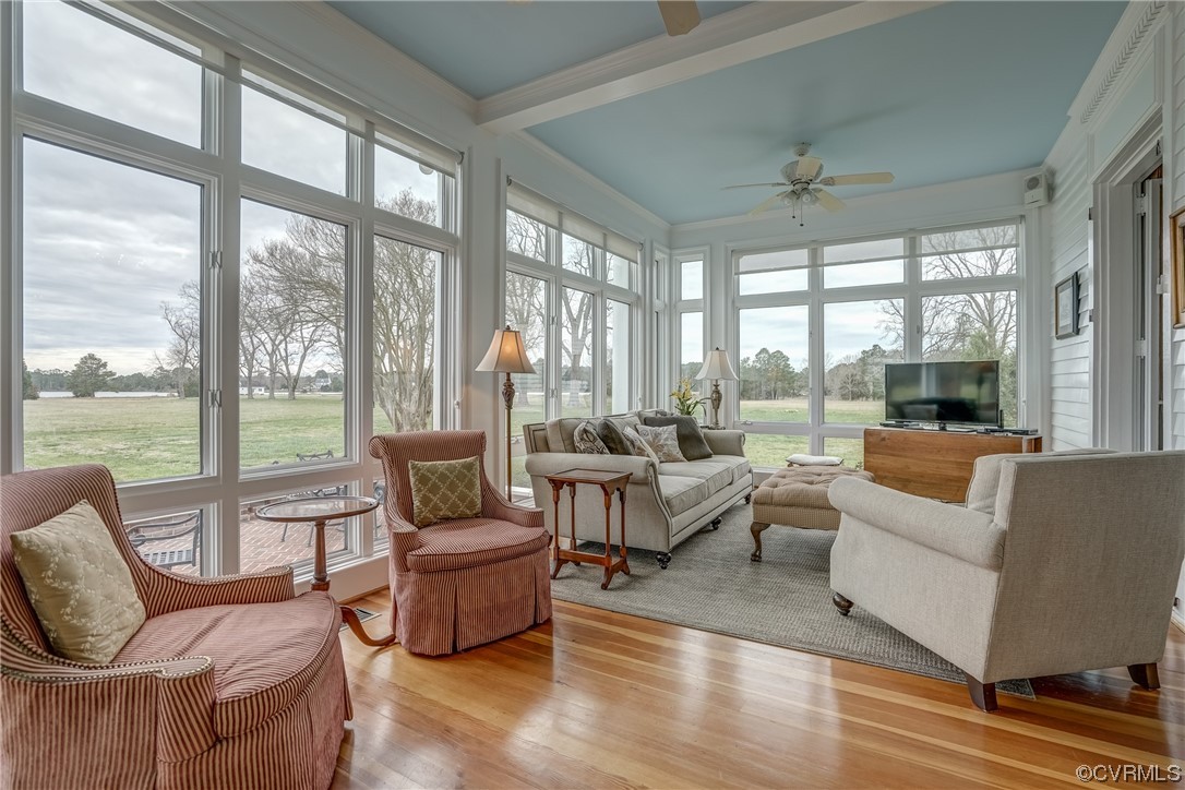 4750 Warner Hall Road Gloucester, VA 23061 - Photo 18 of 49 a living room with furniture and floor to ceiling windows