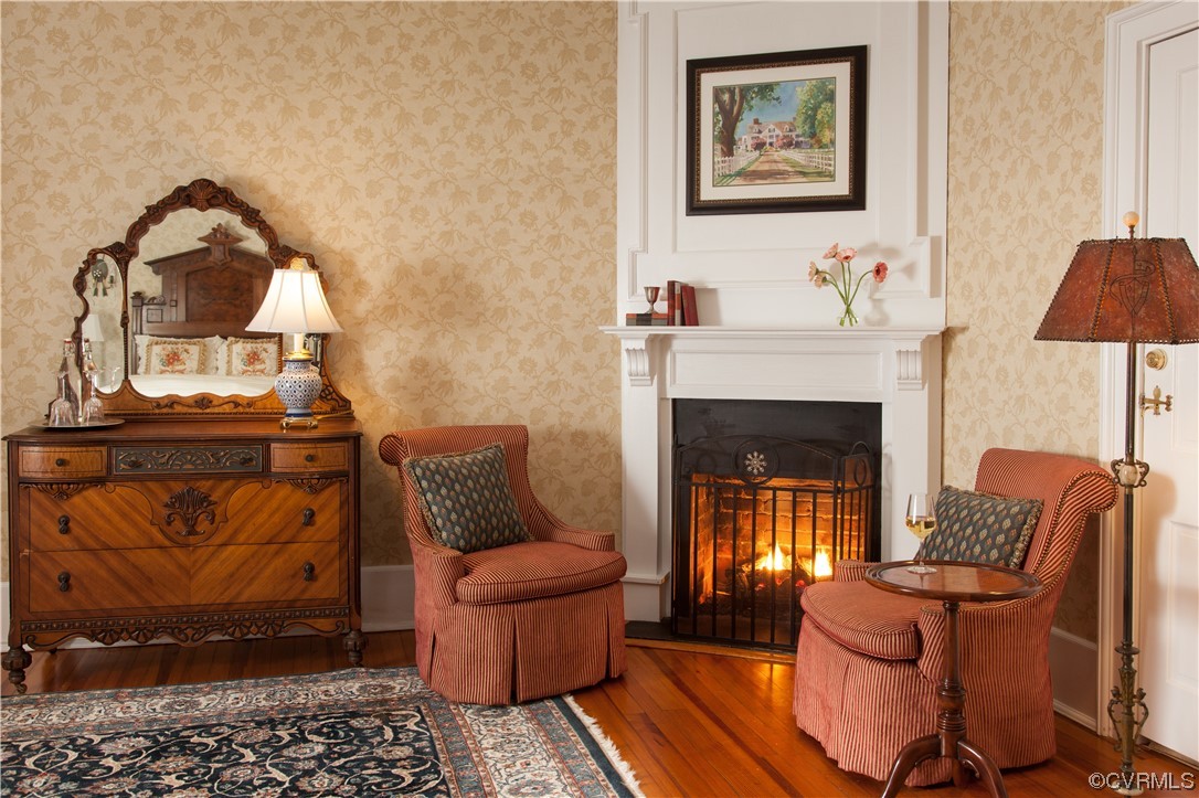 4750 Warner Hall Road Gloucester, VA 23061 - Photo 31 of 49 a living room with furniture and a fireplace