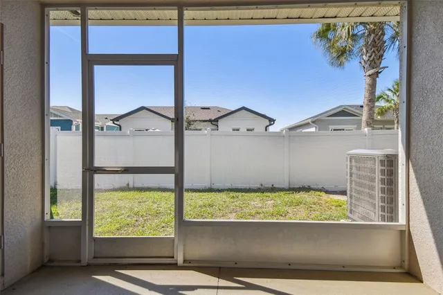 a view of backyard with window