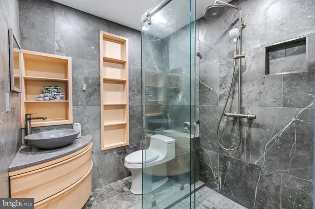 a view of a bathtub in a bathroom