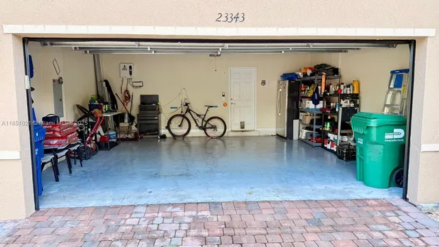a view of a bike storage area