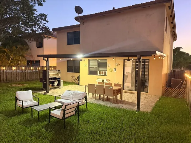 a outdoor space with furniture