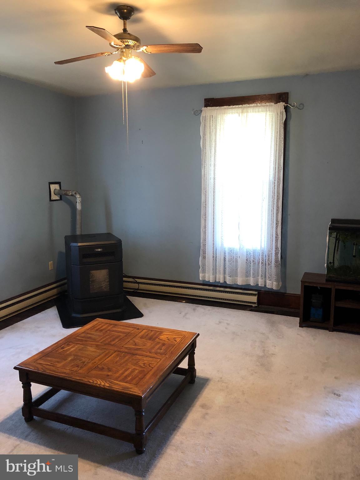 4993 Middle Road Winchester, VA 22602 - Photo 19 of 32 Living room, rug over wood, pellet stove