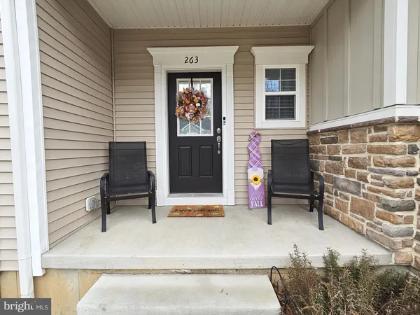 a view of outdoor space with seating area