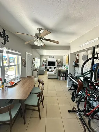 a room with gym equipment and window