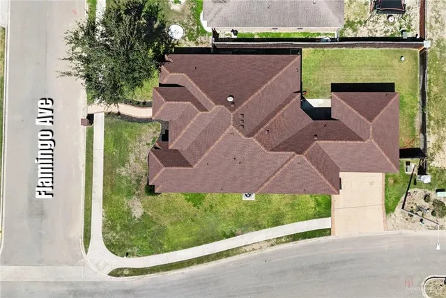 an aerial view of residential house