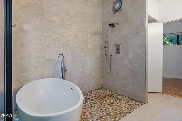 a view of a backyard with a garden