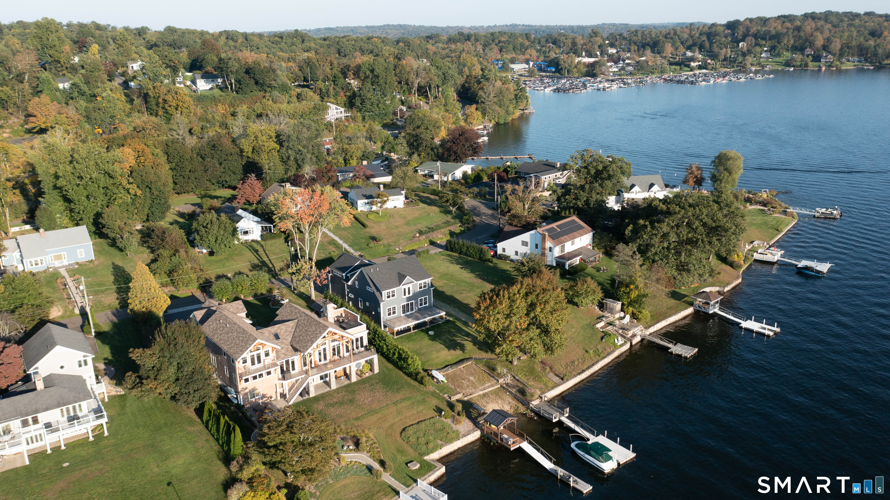 21 Lakeview Road Brookfield, CT 06804 - Photo 38 of 39 an aerial view of a house with a lake view