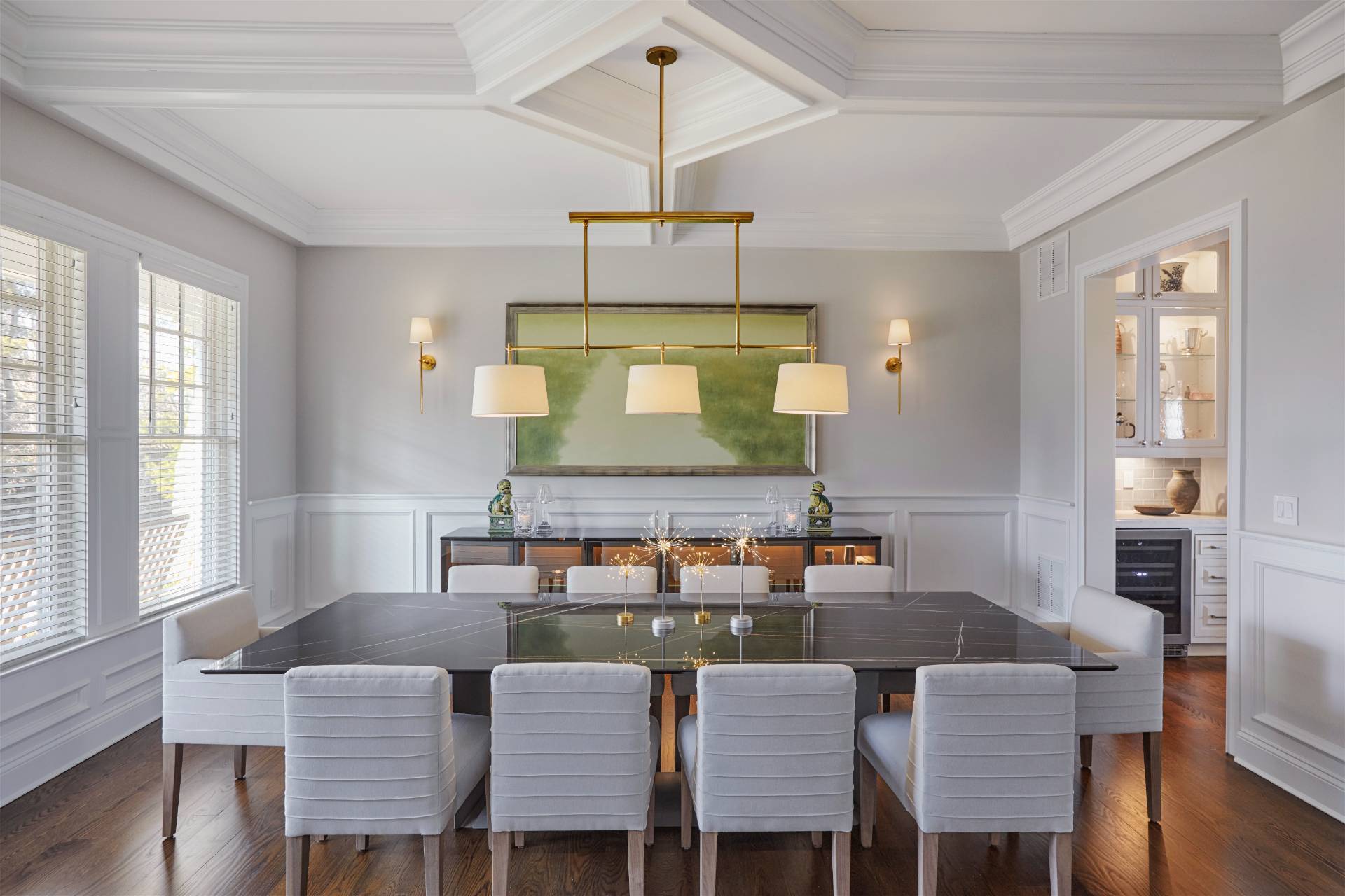 495 Scuttle Hole Road Water Mill, NY 11976 - Photo 3 of 29 a dining room with furniture a rug and wooden floor