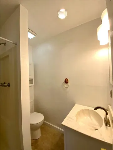 a view of small space with racks on the wall