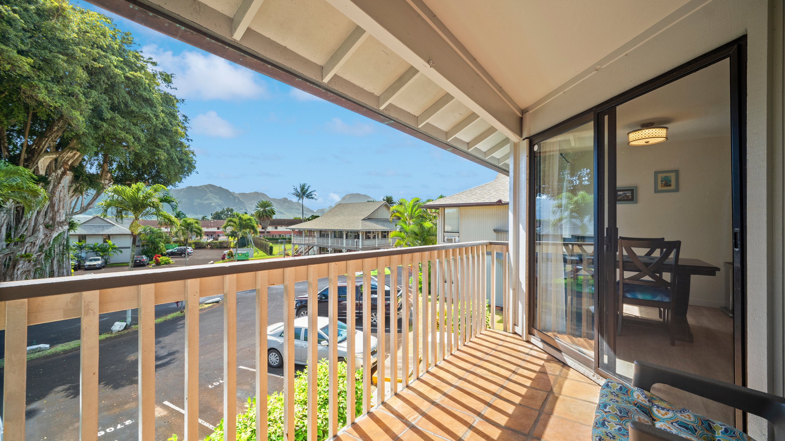 4121 Rice Street, Unit 2708 Lihue, HI 96766 - Photo 12 of 29 a view of a balcony with wooden floor
