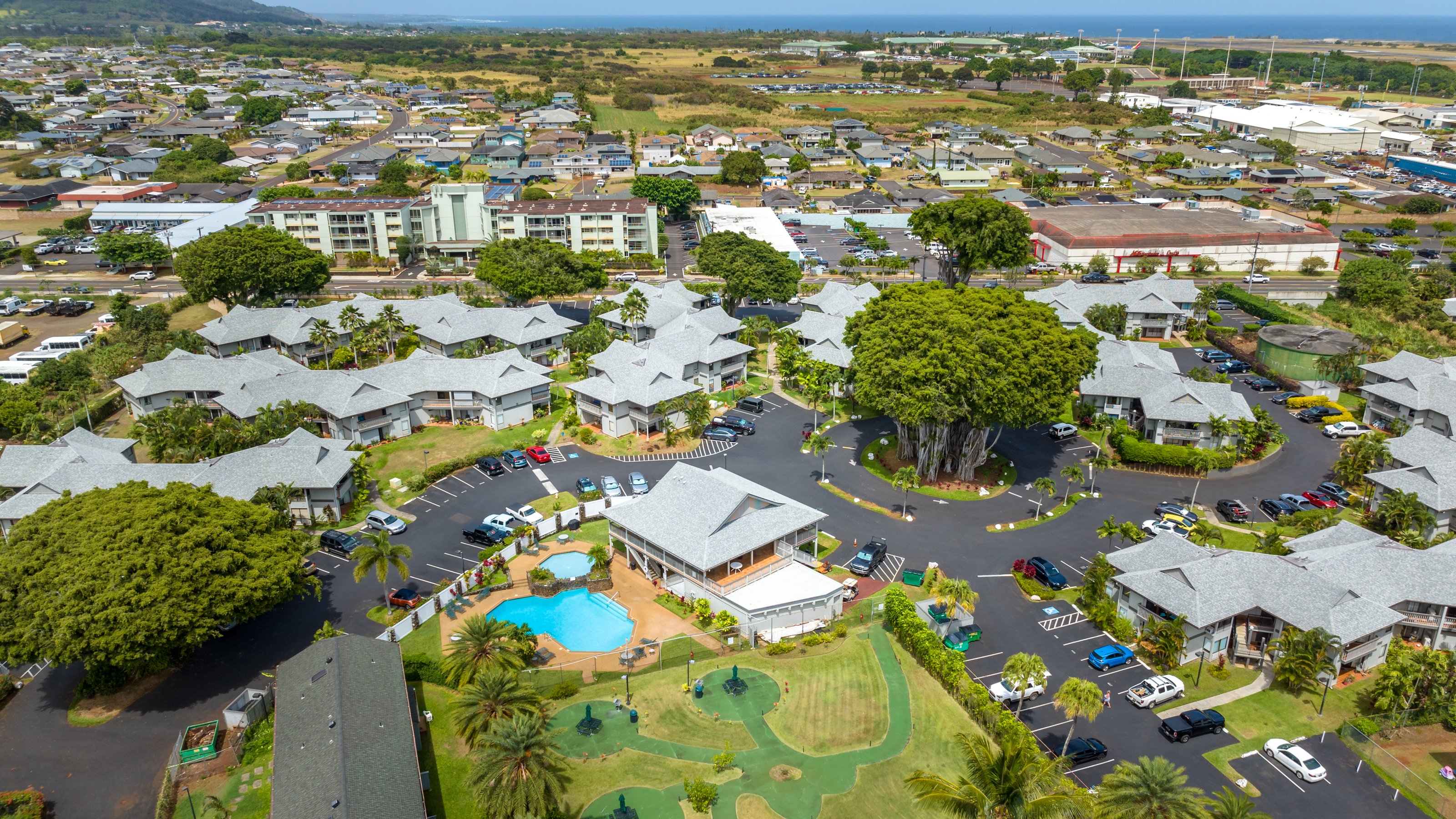 4121 Rice Street, Unit 2708 Lihue, HI 96766 - Photo 27 of 29 an aerial view of residential houses with outdoor space