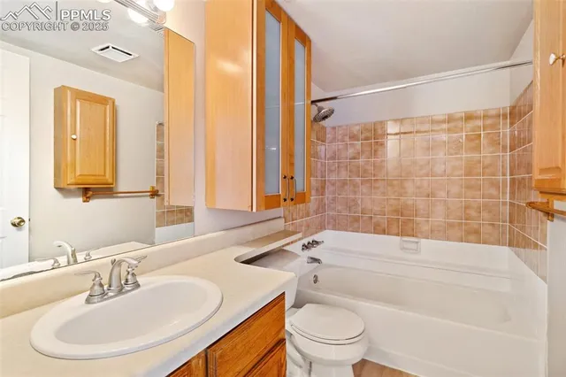 a bathroom with a sink a toilet and a bathtub