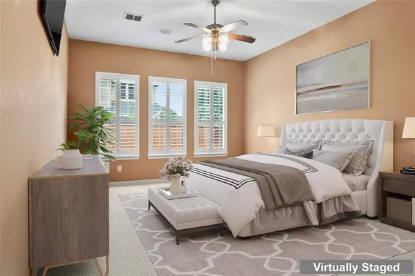 a room with furniture and a lamp