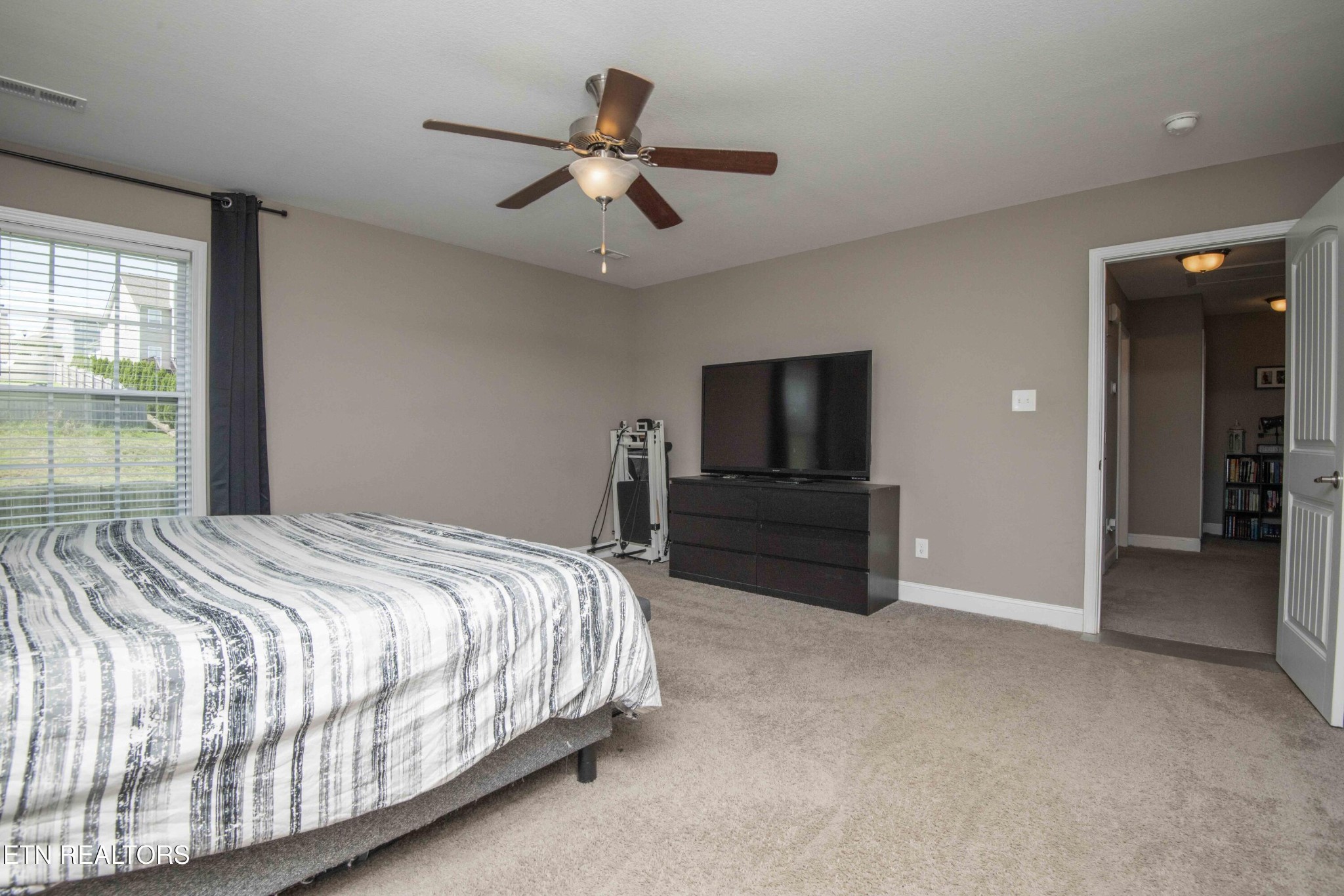 3035 Crosswinds Lane Sevierville, TN 37876 - Photo 26 of 51 a spacious bedroom with a bed and a television