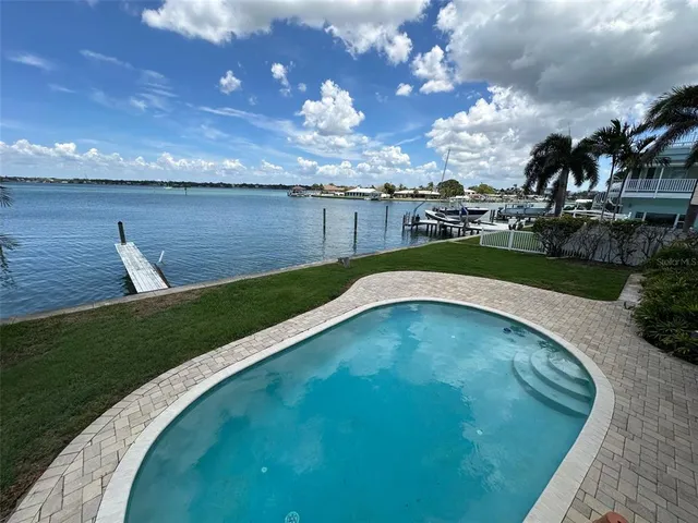 a view of a terrace with yard