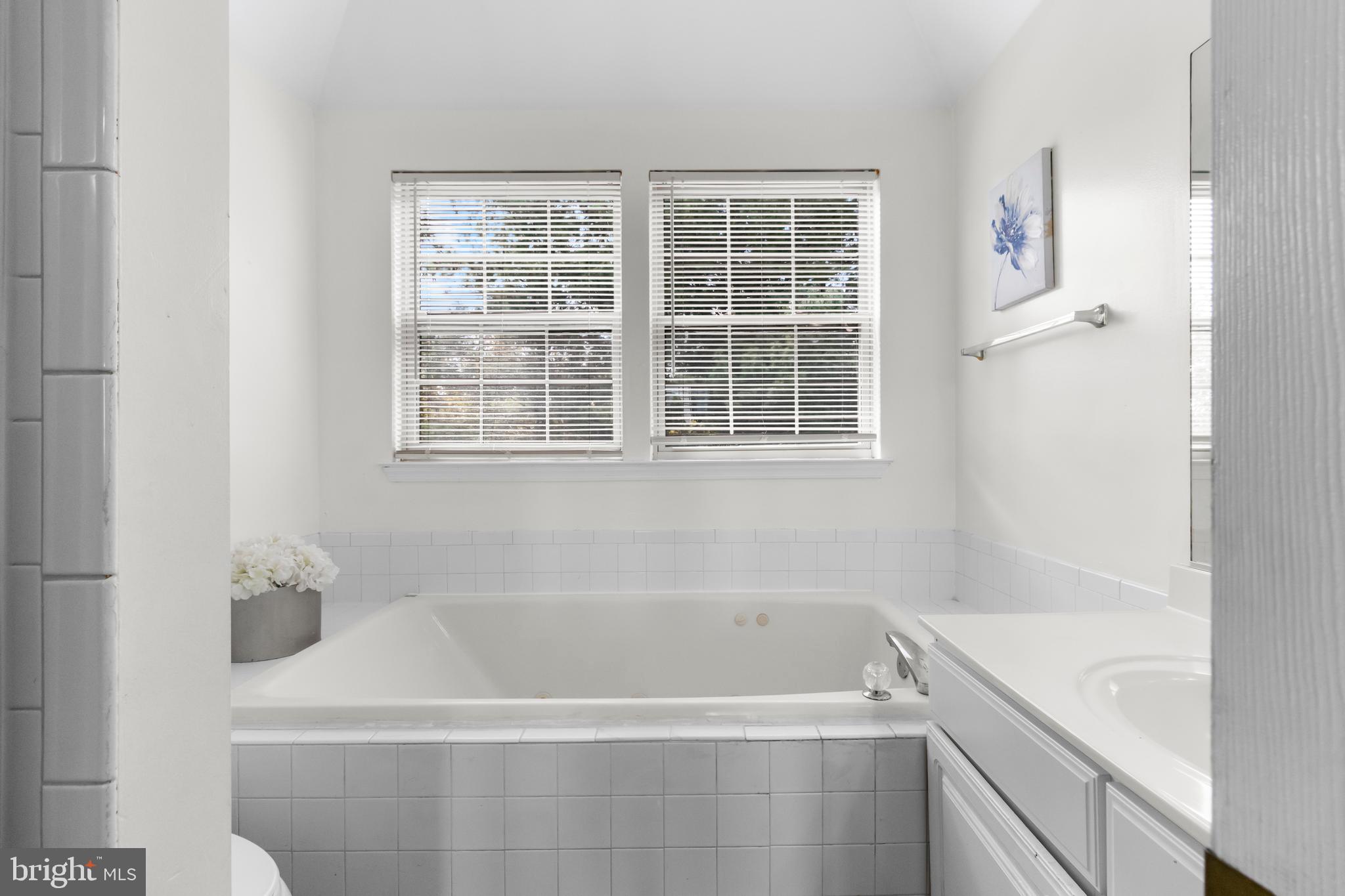 13 Bank Spring Court Owings Mills, MD 21117 - Photo 35 of 50 a white bath tub sitting next to a window
