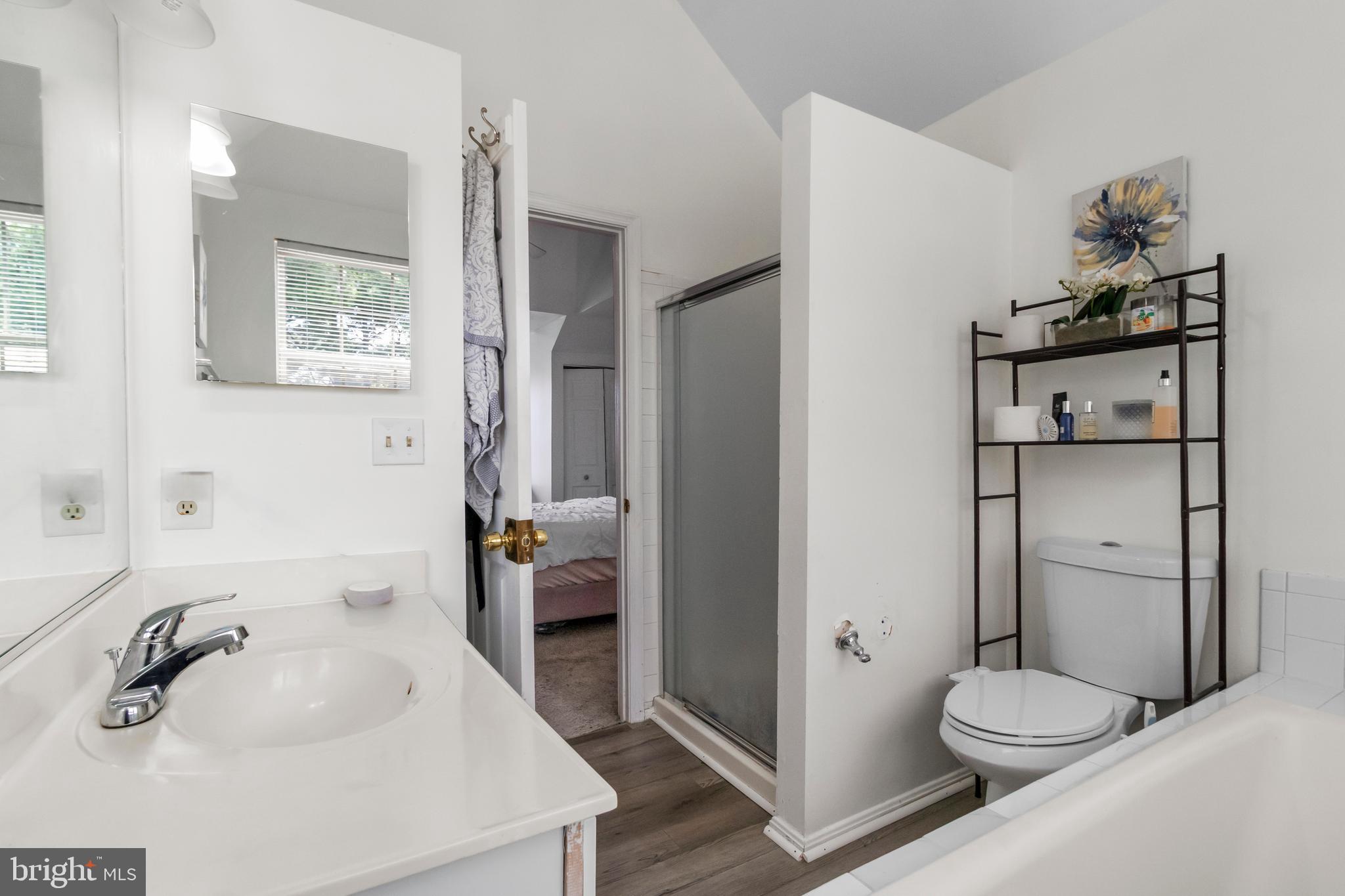 13 Bank Spring Court Owings Mills, MD 21117 - Photo 37 of 50 a bathroom with a sink and toilet