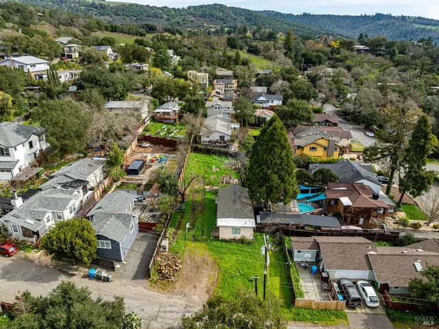 an aerial view of multiple house