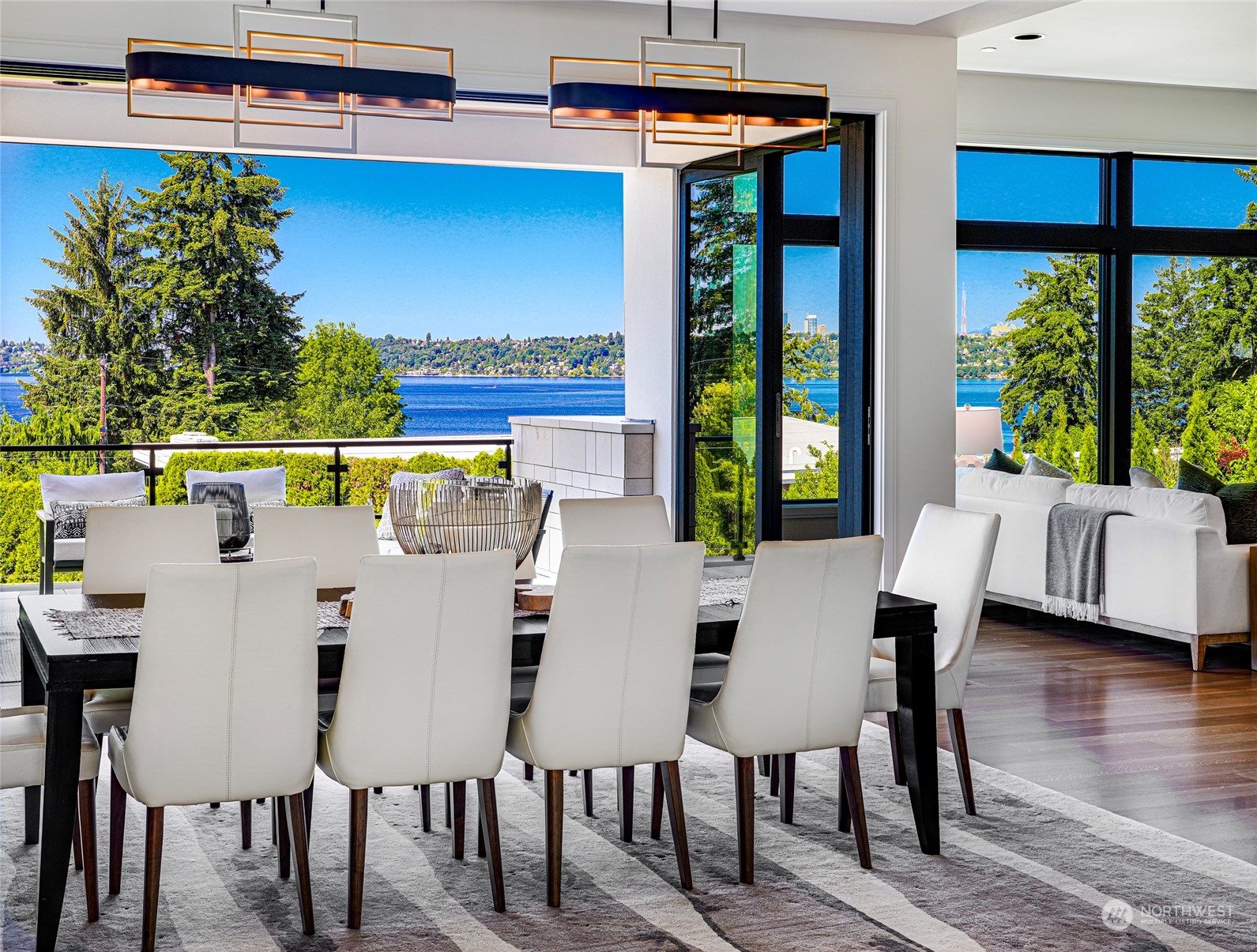 8467 Midland Road Medina, WA 98039 - Photo 11 of 40 a view of a dining room with furniture and window