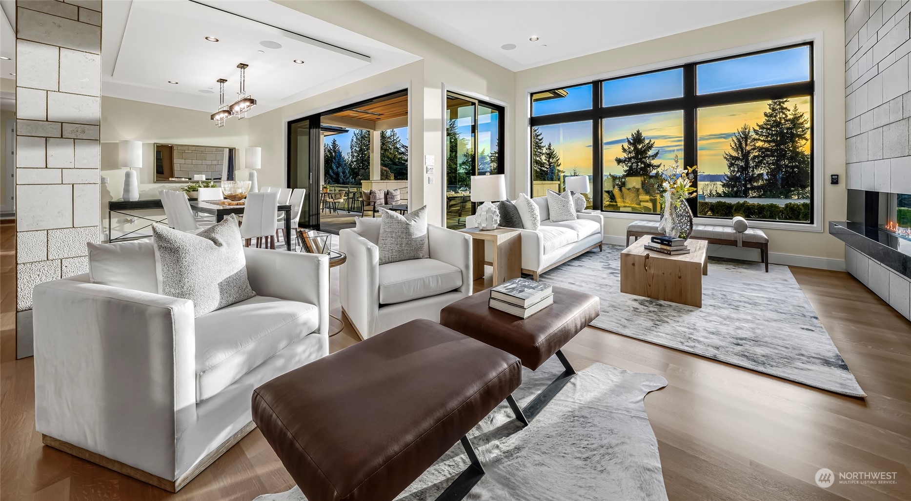 8467 Midland Road Medina, WA 98039 - Photo 16 of 40 a living room with furniture and large windows
