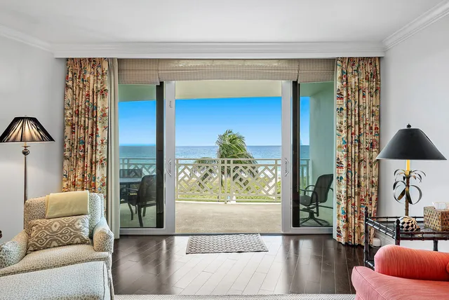 a view of an ocean and beach