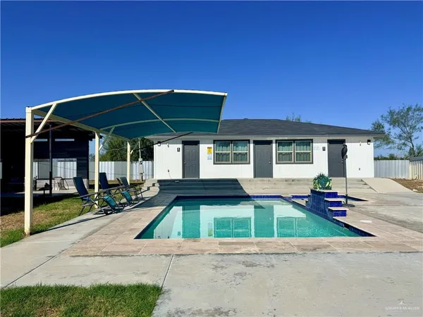 a house view with a seating space