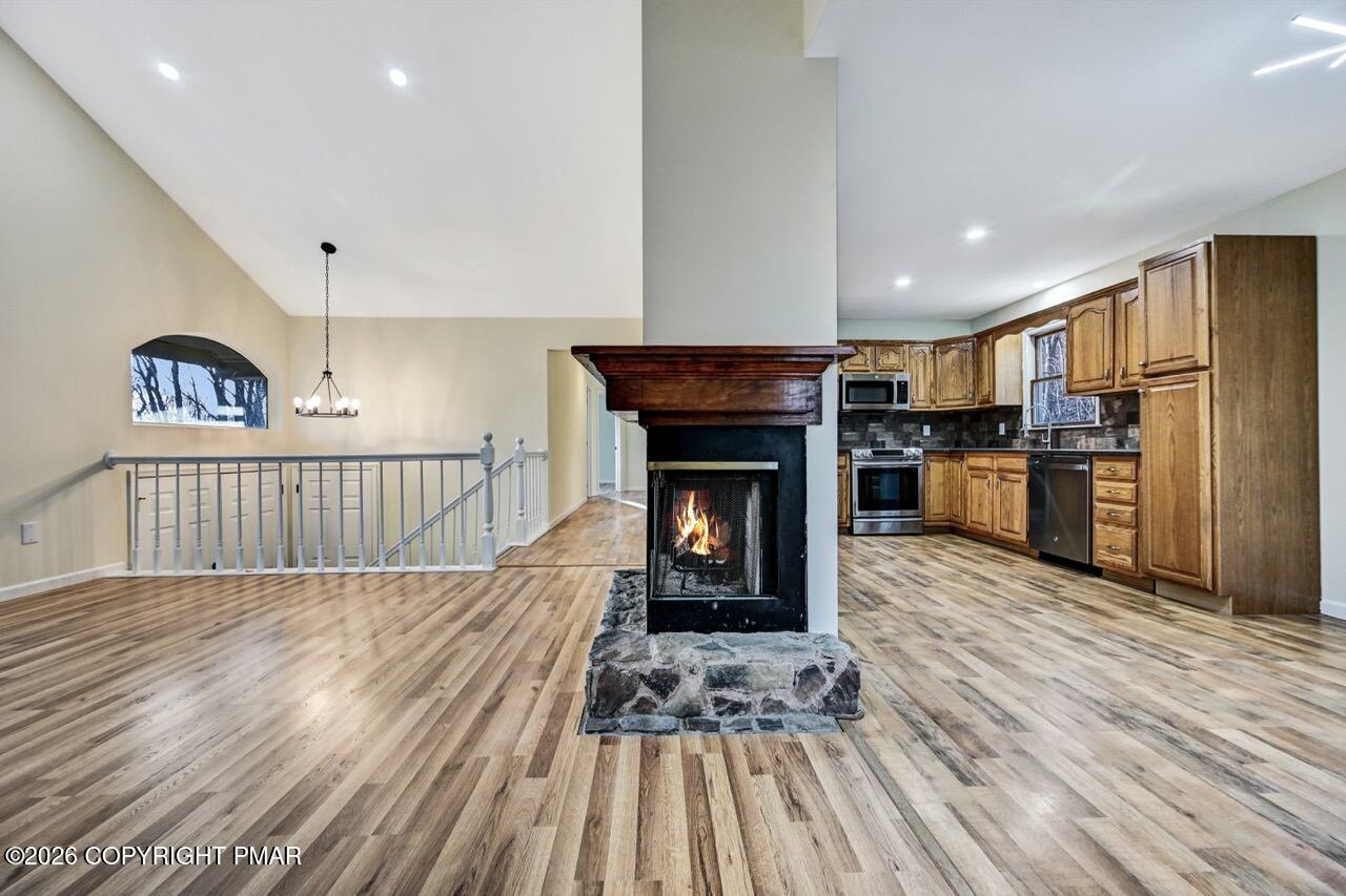 171 Foothill Boulevard Effort, PA 18330 - Photo 13 of 61 a view of kitchen with furniture and wooden floor
