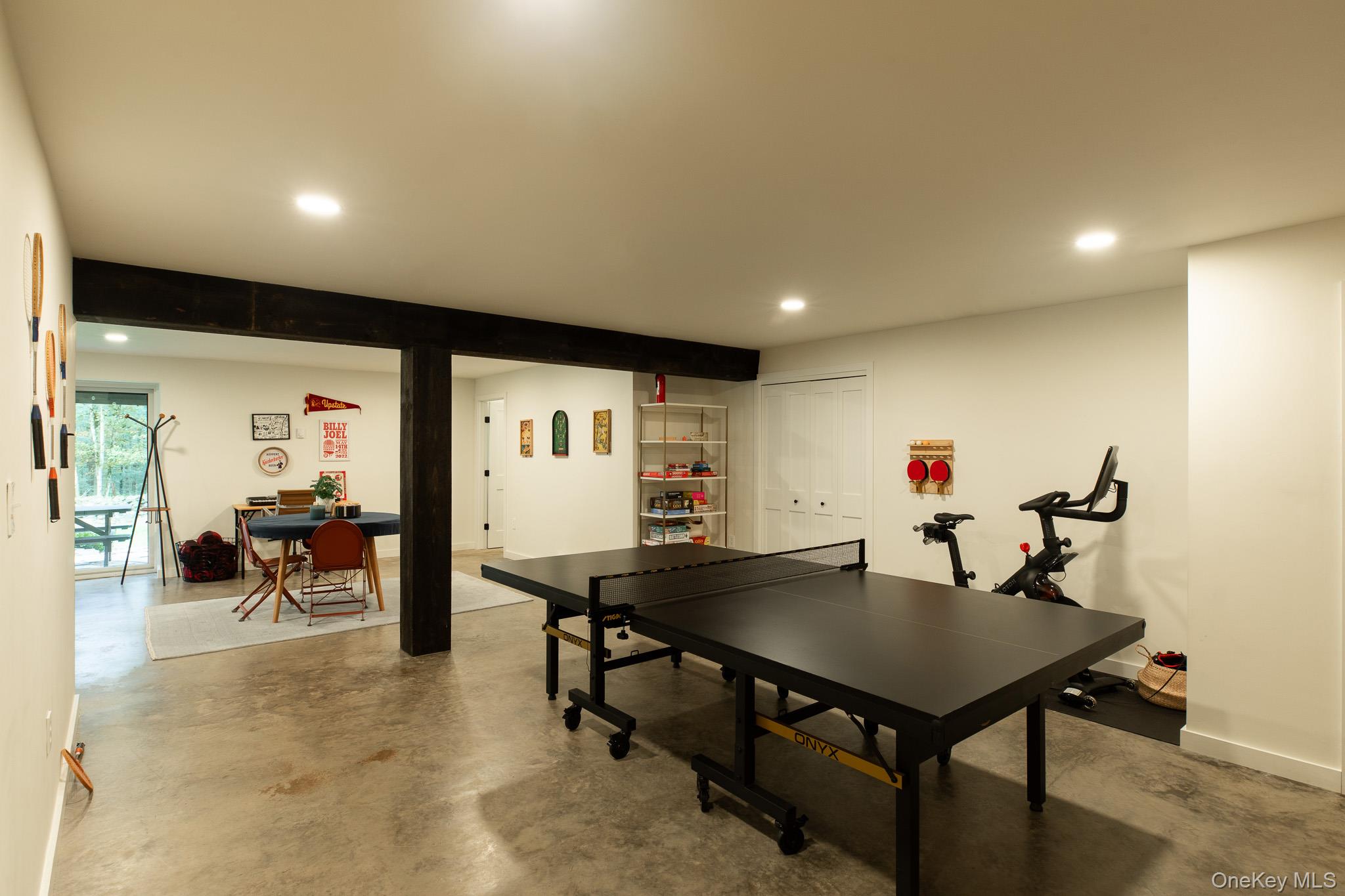 483 Acorn Hill Road Olivebridge, NY 12461 - Photo 39 of 50 Recreation room featuring recessed lighting and finished concrete floors