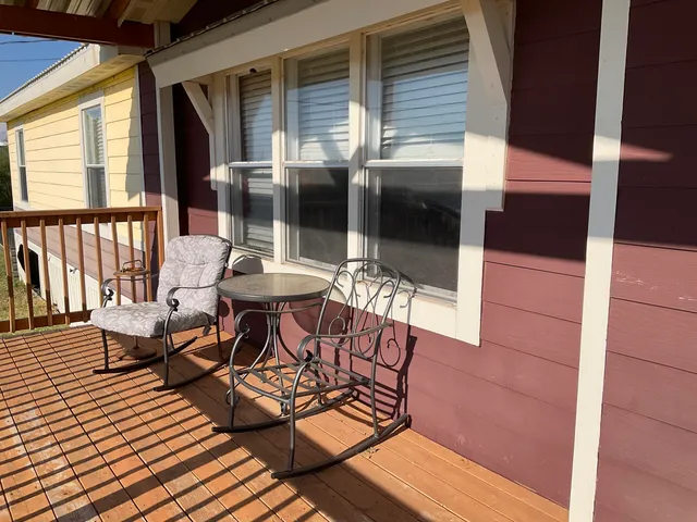 a outdoor space with chairs