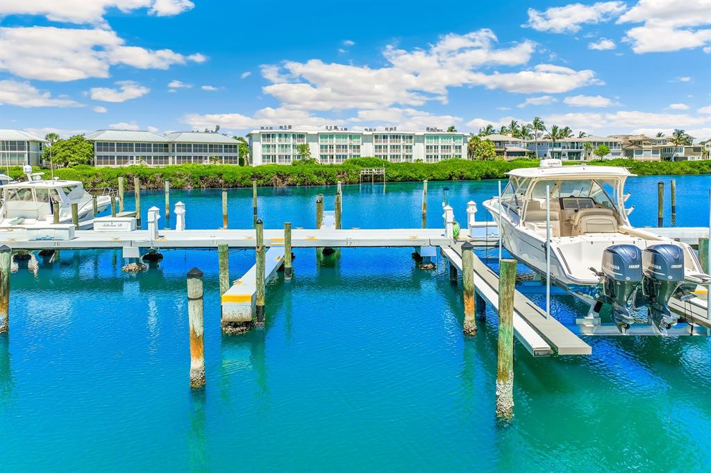 a view of a lake with houses