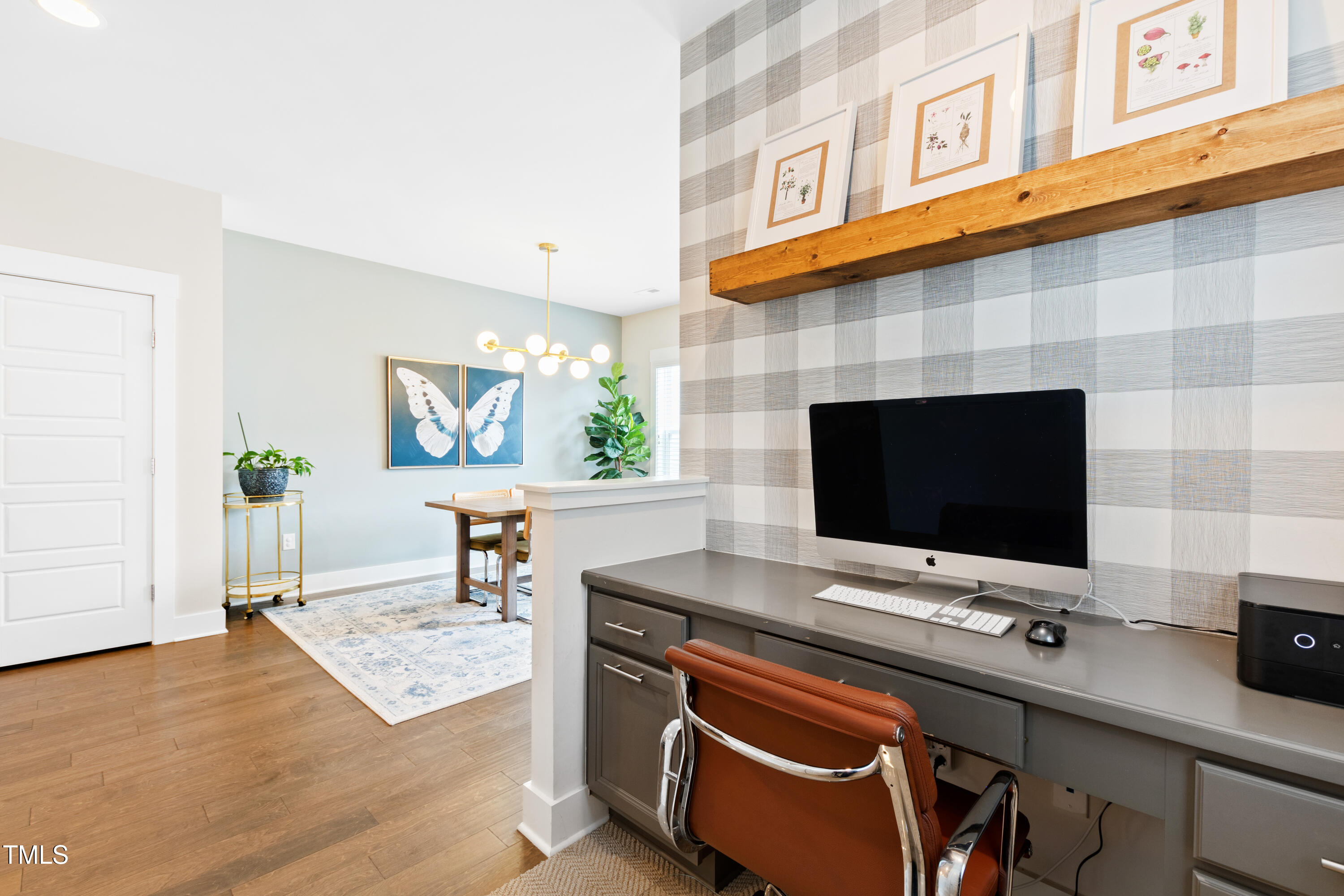 71 Hawk Point Road Chapel Hill, NC 27516 - Photo 21 of 35 a view of work space with furniture and flat screen tv