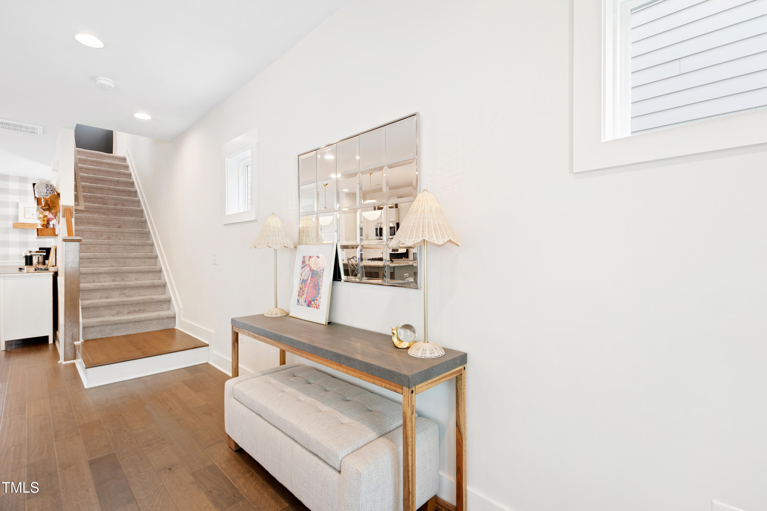 71 Hawk Point Road Chapel Hill, NC 27516 - Photo 8 of 35 a living room with furniture and wooden floor