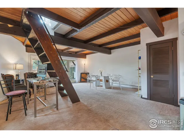 a view of dining room with wooden floor
