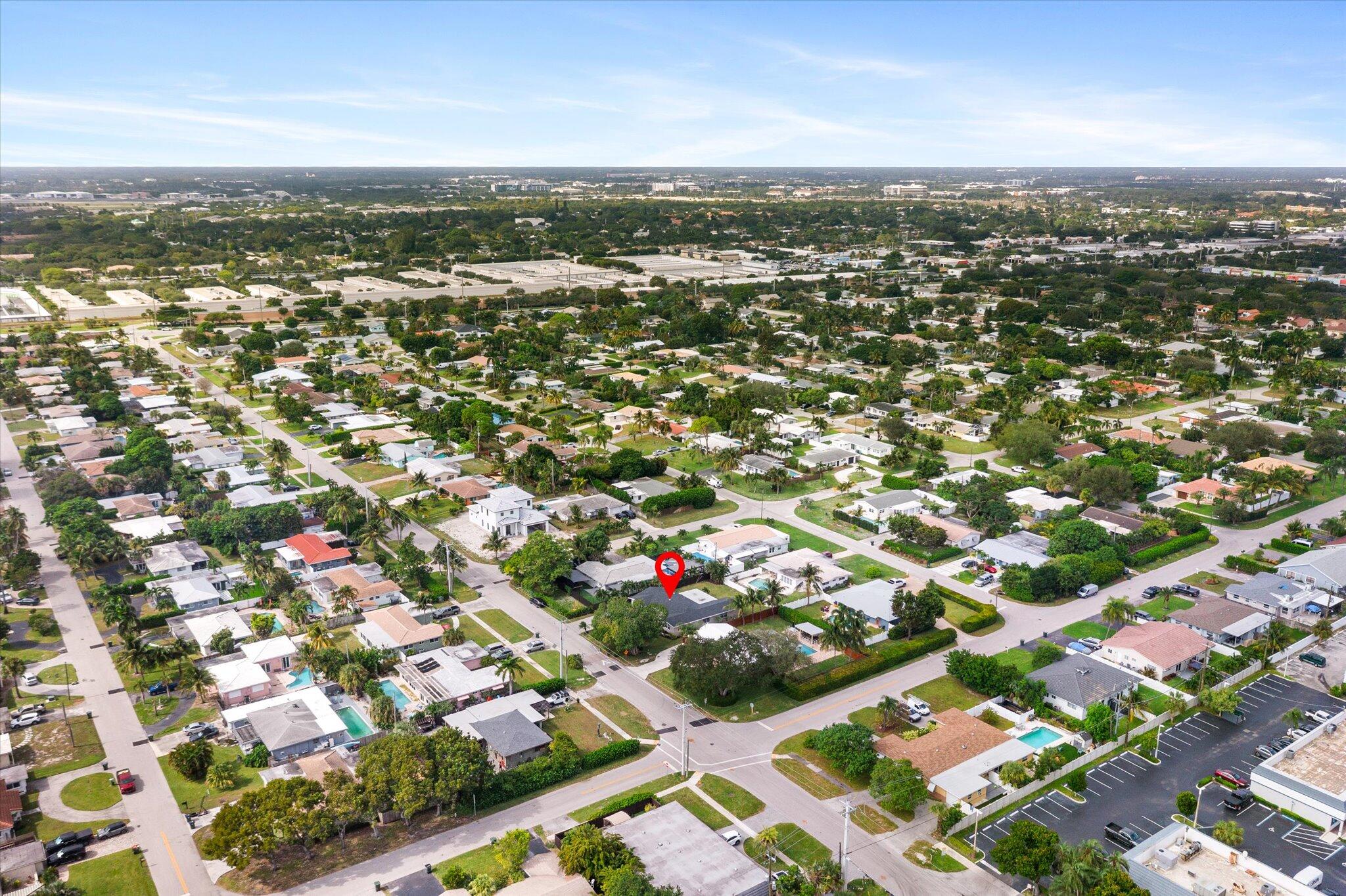521 Northeast 32nd Street Boca Raton, FL 33431 - Photo 25 of 25 an aerial view of residential houses with city view