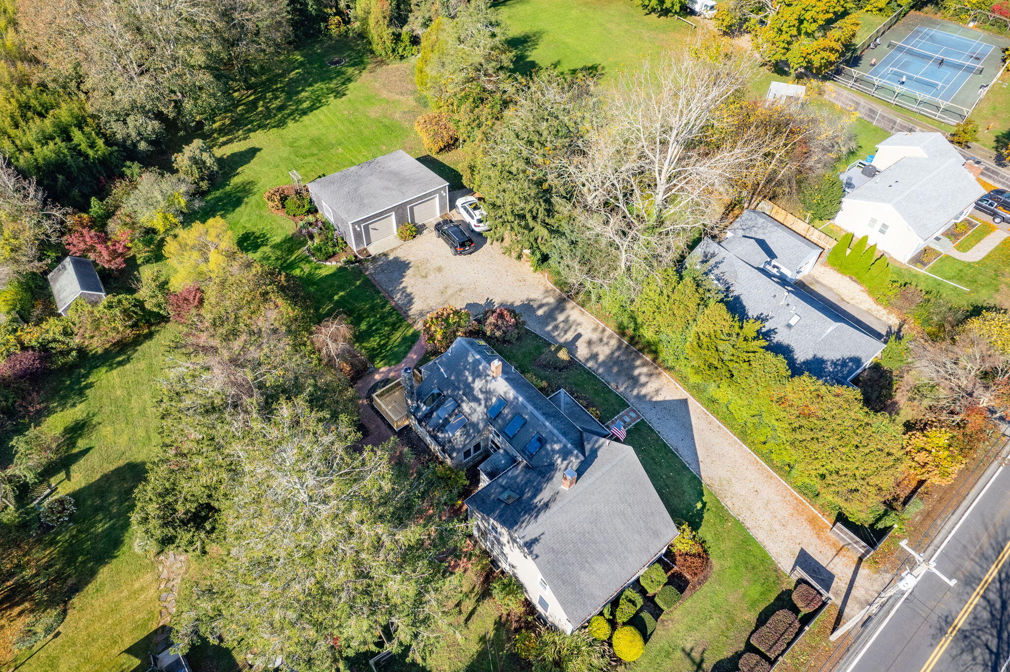 1208 County Road Cataumet, MA 02534 - Photo 36 of 40 an aerial view of a house with a yard