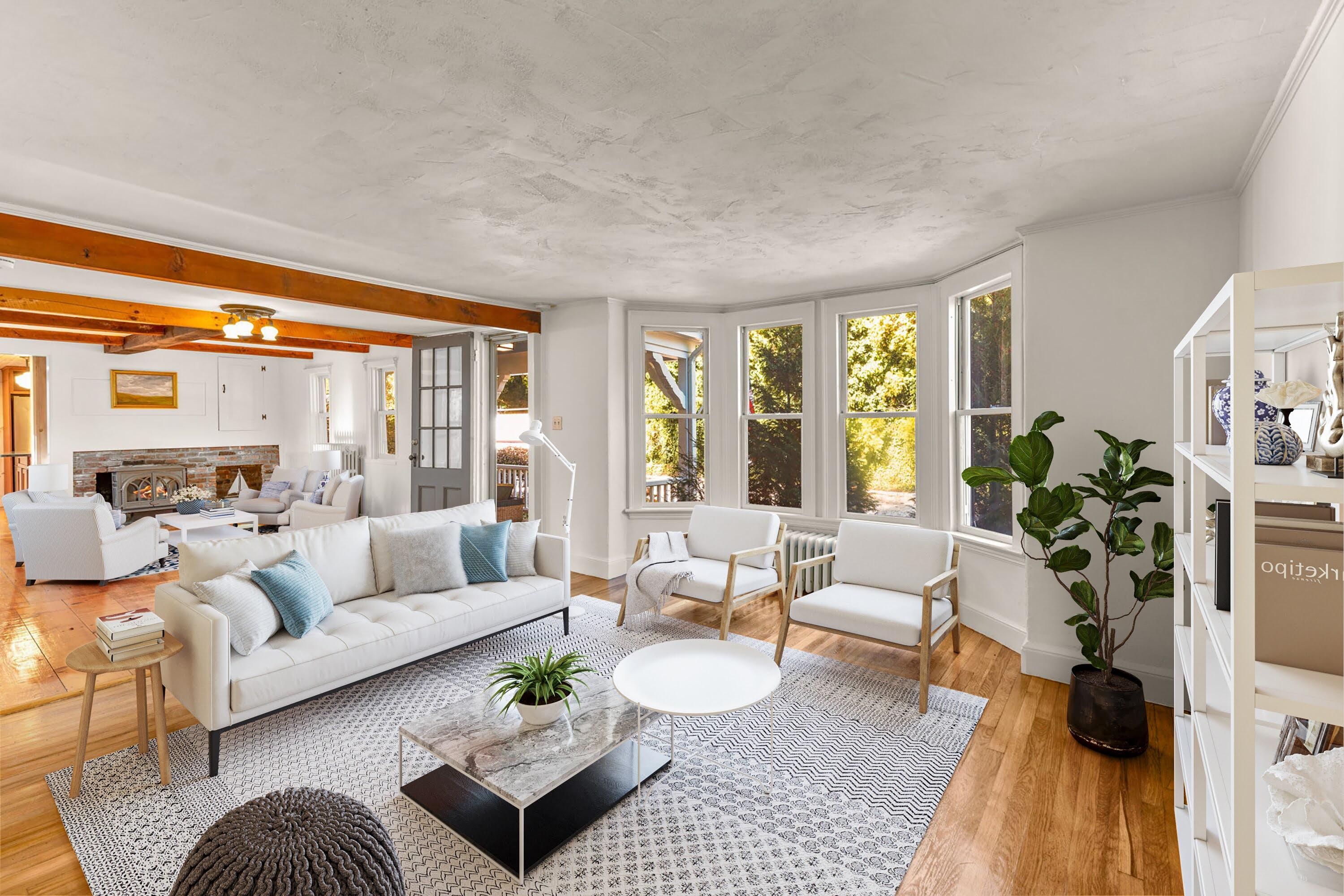1208 County Road Cataumet, MA 02534 - Photo 5 of 40 a living room with furniture and a large window