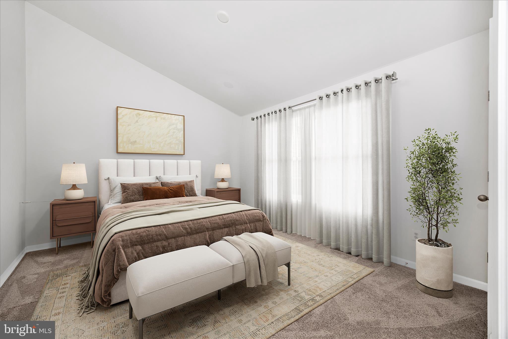205 Union Ridge Drive Charles Town, WV 25414 - Photo 26 of 56 a bedroom with a bed and a potted plant