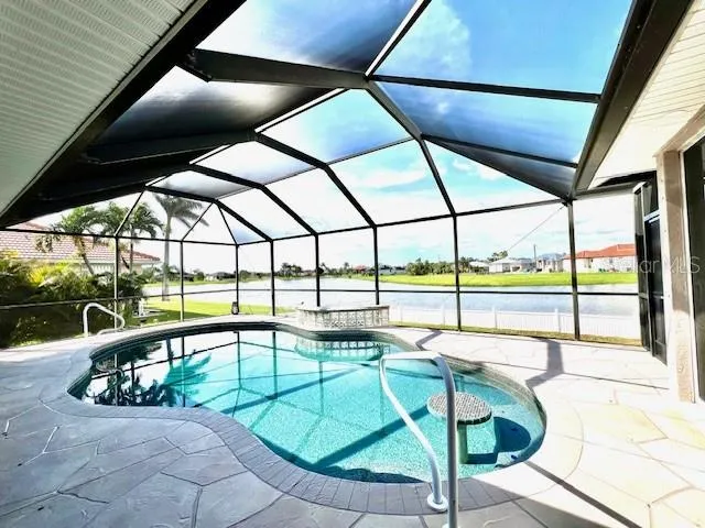 a house view with a seating space