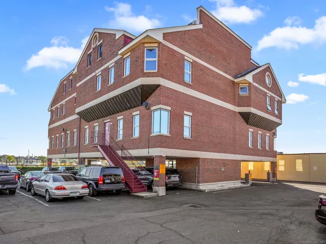 a car parked in front of a building