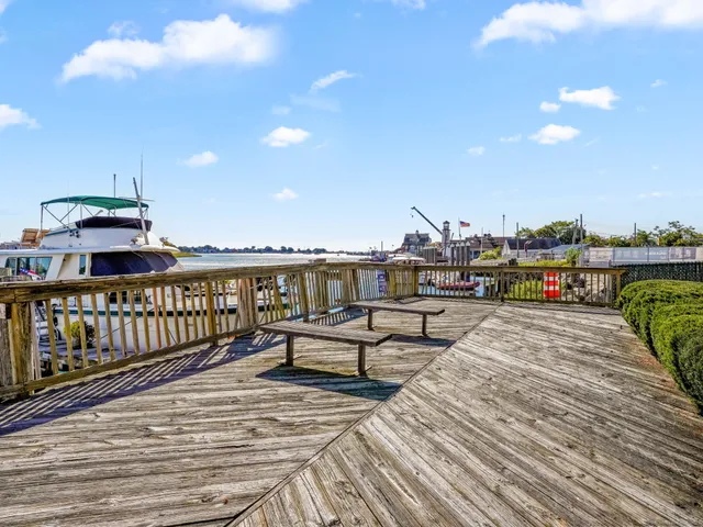 a view of a terrace with seating space