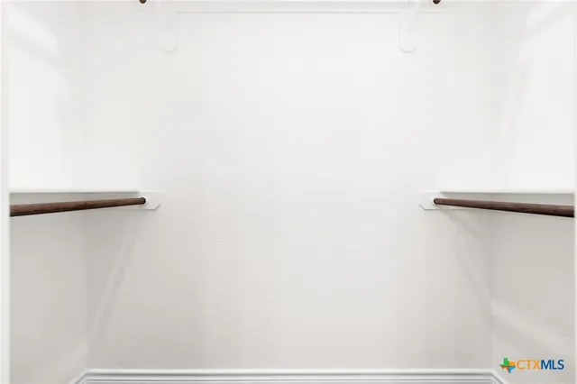 a close up view of racks on the wall