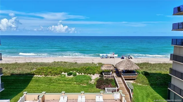 a view of a lake with a city