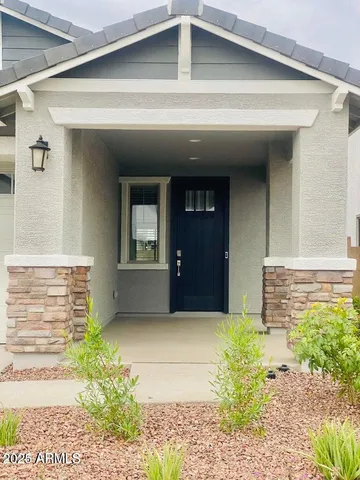 a front view of a house